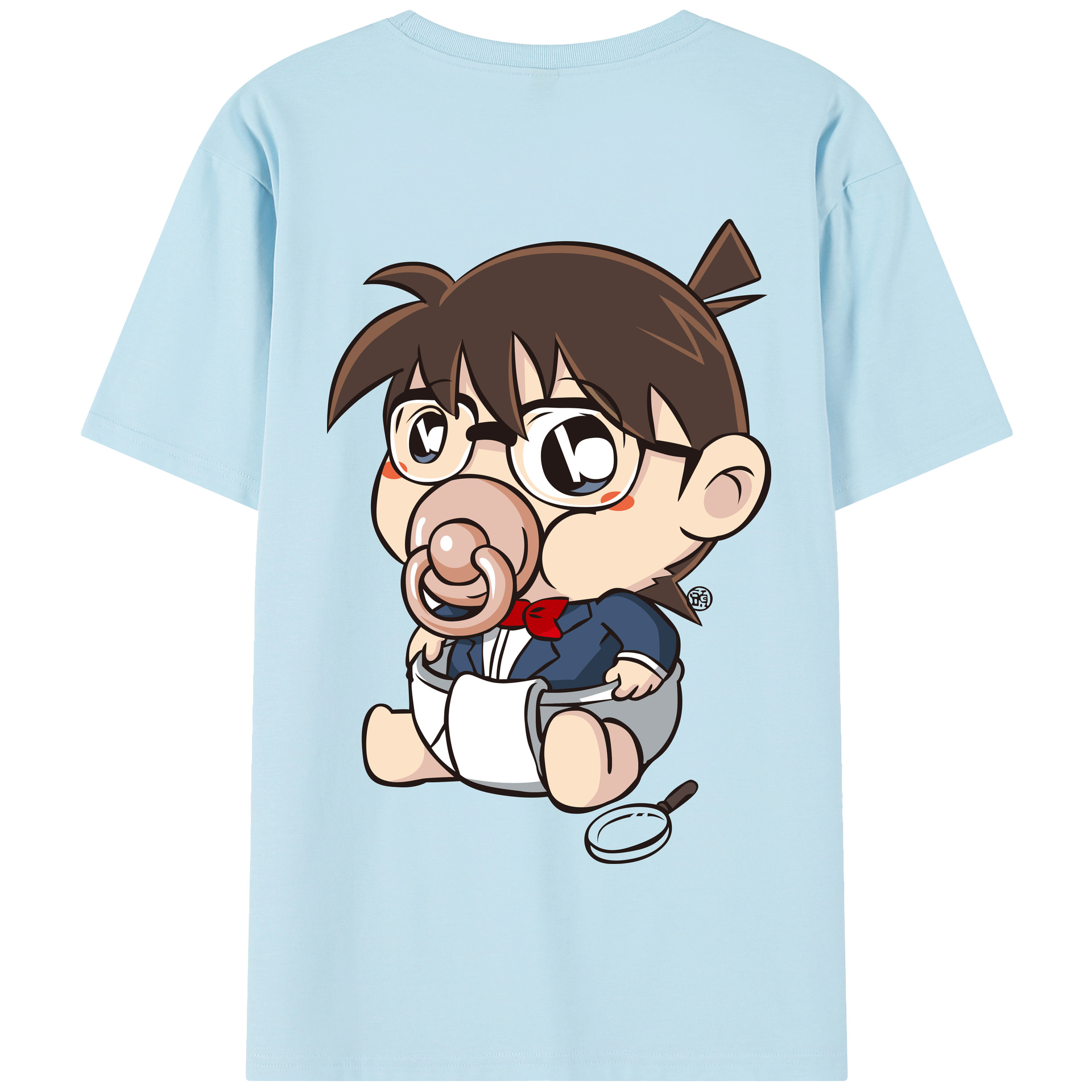 （画像用） 名探偵コナン 江戸川 コナン Detective Conan Conan Edogawa 綿100％半袖Tシャツ（背面プリント）